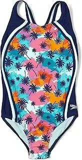 [Speedo] Girls' Swimsuit One Piece Thick Strap Racer Back Printed