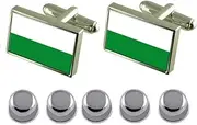 [Select Gifts] Shirt Dress Studs Esmeraldas City Ecuador Flag Cufflinks