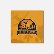 Welcome To Blue Lagoon 4'' X 4'' Square Wooden Coaster