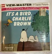 Vintage View-master It's a Bird, Charlie Brown 3 Reel Set Factory Sealed Peanuts