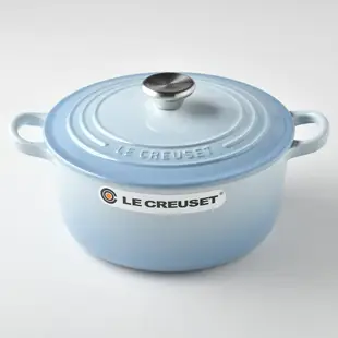 Le Creuset 圓形琺瑯鑄鐵鍋 鑄鐵鍋 湯鍋 燉鍋 炒鍋 22cm 3.3L 海岸藍 法國製