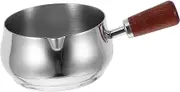 BIUDECO Sauce Cup with Wooden Handle Dipping Sauce Bowl for Condiments Pan for Kitchen Use for Western Dining and Family Gatherings