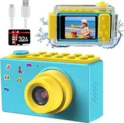 BlueFire Kids Camera Toys, 8MP HD Digital Camera for Kids, Mini 2 Inch Screen Children's Camera with Waterproof Case & 32GB SD Card, Christmas Birthday Toys for 4-12 Years Old Boys/Girls(Blue)