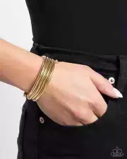 Paparazzi COILED COMMAND gold bracelet