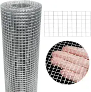 Hardware Cloth 12'' x 30' 1/4 in Galvanized Wire Mesh 12In x 30Ft, silvery