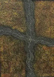 Gracie Morton Pwerle Aboriginal Art 87cm X 63cm COA Supplied