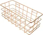 FOYTOKI Multi-use Iron Basket Desktop Makeup Organizer Cosmetics Storage Basket for Vanity