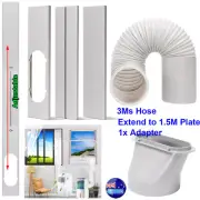AU Portable Air Conditioner Window Kit Adaptor + Slide Plate + 3Ms Hose + Screws