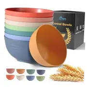 Unbreakable Wheat Straw Cereal Bowls - Microwave & Dishwasher Safe Soup and