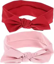 Toddmomy 2Pcs Bow Headbands for Soft Elastic Hair Accessories and Comfortable and Stylish Newborn Hair Bows Shower