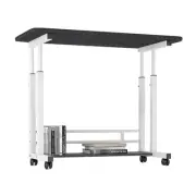 Foret Mobile Laptop Study Bedside Desk Storage Stand Adjustable Table 2 Shelf Bl