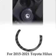 Keyhole Surround Frame Carbon Fiber Trim Ring Black For 2015-2021 Toyota Hilux (for: Toyota)