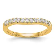 14K Yellow Gold Set of 2 Real Diamond Bands