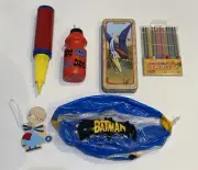 Bundle Toys Batman Beach Ball Children Tin Pencil Case Crayons Drink Bottle Tag