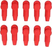 10PCS Terminal Cover Silicone, Red, Professional Wiring Appearance with Silicone Material for 10‑2AWG Wire Alternator Starter Solenoid Power Junction Studs Protector Relacement