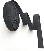 Flat Elastic Band For Sewing Clothing Accessories Nylon Webbing Garment Trousers Costumes Craft DIY,Elastic Knit Elastic Spool (1/2 Inch x 5 Yards) (Black 1/2inch 5 yard)