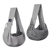 Cuby Dog & Cat Sling Carrier Hands Free Reversible Gray Black & White New