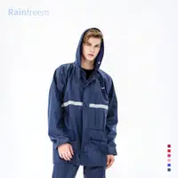 在飛比找PChome24h購物優惠-【Rainfreem】超透氣 雨衣 兩件式雨衣 雨褲 機車雨