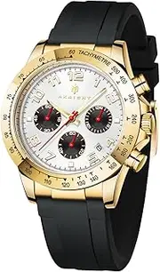 [BY BENYAR] Quartz Men's Watch BENYAR Waterproof Watch Chronograph Men Fashion Casual Rubber Strap with Date