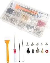 DOITOOL Set Desktop Computer Screw Standoffs Set Kit with Cable Ties Brush Screwdriver Essential Tools for Assembly Maintenance Durable Storage Box Included Orange