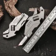 EDC Titanium Alloy Multi Tools Adjustable Wrench Pocket Folding Knife Keychain