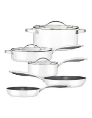 [The Cooks Collective] Non-Stick 5 Piece Cookset White