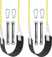 Swing Set Seat with Metal Triangle Ring & 66Inch Anti-Rust Chains, Tree Swing Ac