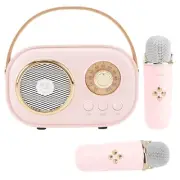 Mini Karaoke Machine for KidsPortable Bluetooth Speaker with 2 Wireless Micro...