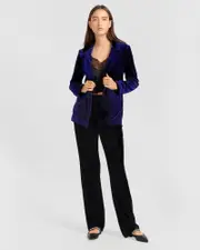[Belle & Bloom] Eternity Velvet Blazer - Royal Blue