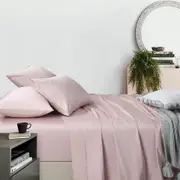 400 Thread Count King Bed Extra Depth Sheet set Blush