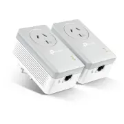 O-TP-Link PA4010P KIT AV600 Powerline Adapter with AC Pass Through Starter Kit