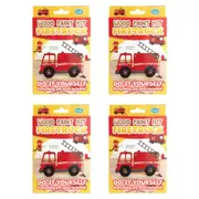 4PK Boyle Wood Paint Kit Kids/Children DIY Craft Activity Buildable Firetruck