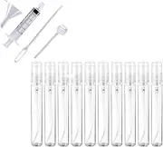 Set of 10 Perfume Atomisers with 4-Piece Perfume Bottle, 5 ml, Refillable Spray Bottles for Travel & Daily Use