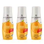 3x SodaStream Orange Mango 440ml/Sparkling Soda Water Syrup Mix/Low Sugar