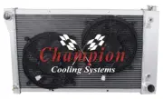 RC Champion 3 Row Radiator 26",12" Fans-1968-1971 Chevrolet G-Series Van L6 Eng (for: Chevrolet)