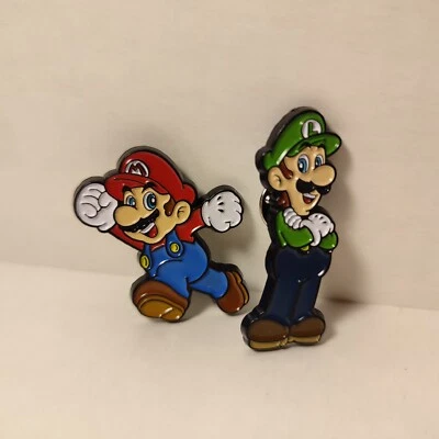 Super Mario And Luigi Brothers Enamel Pins Bundle Official Nintendo Collectibles