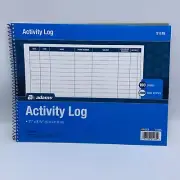 Adams Activity Log Book Spiral Bound 8.5 x 11 in 100 Pages White USA S1185 NEW