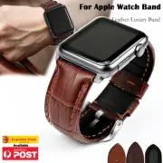 Genuine Leather For Apple Watch Band Series 8 7 6 5 4 38/40/41/42/44/45mm Strap