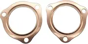 YUCHENSHLP 2.5 inch Copper Header Collector Gaskets Reusable for SBC BBC 302 350 454 Gaskets, 2Pcs Exhaust Gaskets