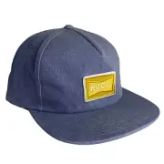 New RVCA Men's Pace Cap Adjustable Mid-Fit Blue Hat SnapBack Patch Logo
