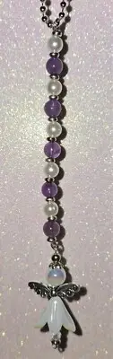 Guardian Angel Rearview Mirror Charm / Window Sun Catcher - You Choose Color