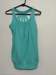 Xersion Athletic Tank, Small, NWT, Teal Blue/Green, Built In Bra, Strappy Back