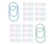 120pcs Paper Clips Heart Paper Clips Small and Cute Love Shaped Paperclips in 4 Colors for DIY Craft Scrapbooking Wedding Decoration Document Note Sorting