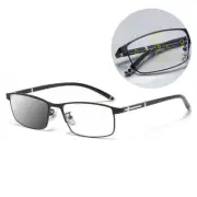 Men Blue cut Progressive Multifocal Reading Glasses Photochromic Reader Business