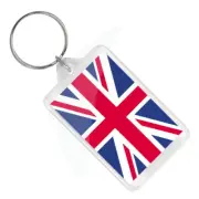 UK Union Jack Flag Keychain Lucite