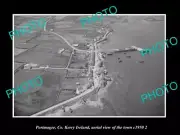 OLD POSTCARD SIZE PHOTO PORTMAGEE KERRY IRELAND, AERIAL VIEW OF TOWN c1950 3