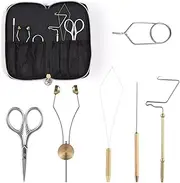 Fly Tying Tools Combo Kit Whip Finisher Bobbin Holder Bobbin Threader for Fishing Lures