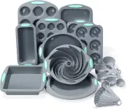 To encounter 27 in 1 Silicone Baking Set - 10 Silicone Baking Cake Pan, Silic...
