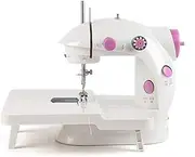 [NEX] Mini Sewing Machine Double Speed Double Thread Household Electric Sewing Machine with Extension Table Foot Pedal Lamp Thread Cutter Safety Cover (NX-BSM202A)