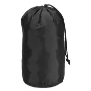 Stuff Sack, 6x12.5" Waterproof Outdoor Drawstring Bag for Camping, Black